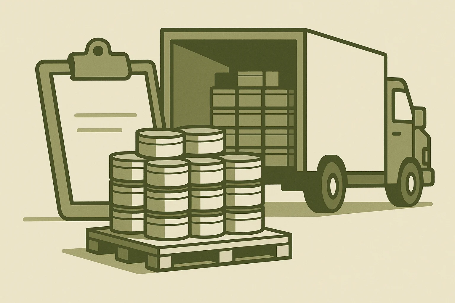 Wholepouch forklift loading pallets of nicotine pouch cans onto a delivery truck